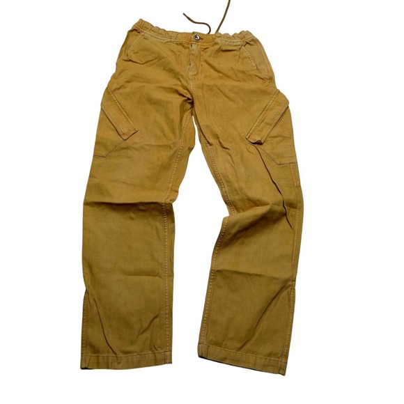 Nike Other - Jordan Pants Mens Medium Tan Cargo Drawstring Elastic Waist Pockets Jumpman